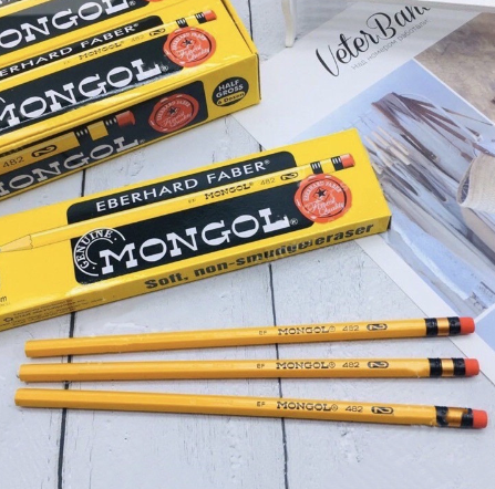 12pcs #2, XL Mongol Pencil W/eraser lapis Art Dedicated Hand-painted Sketch Pen Painting Tools