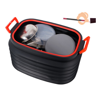 Outdoor 37L Telescopic Bucket With Cover Folding Storage Bucket Car Glove Box Fishing Bucket