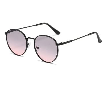 Lovito Women Vintage Plain Retro Sunglasses LFA06287 (Tan/Black)