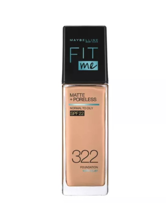 Maybelline Fit Me Matte+Poreless Liquid Foundation with SPF - 322 Warm Honey 30ML