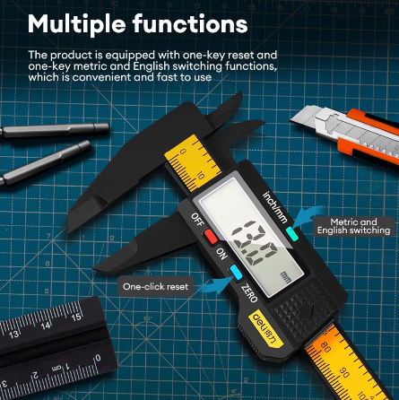 Deli 150MM Digital Display Multifunction Simple Vernier Caliper EDL90150