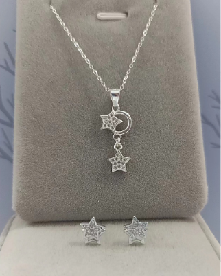 92.5 Silver Birth Stone Set