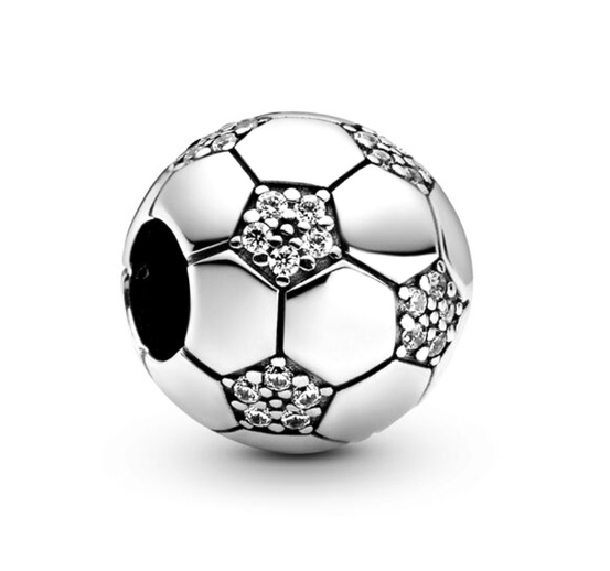 Travel Series Dangle Charms 925 Silver Bracelet Accessories Coffee Football Beads Charm d10