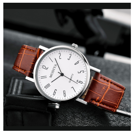 Men Casual Quartz Watch with Stainless Steel Strap M2
