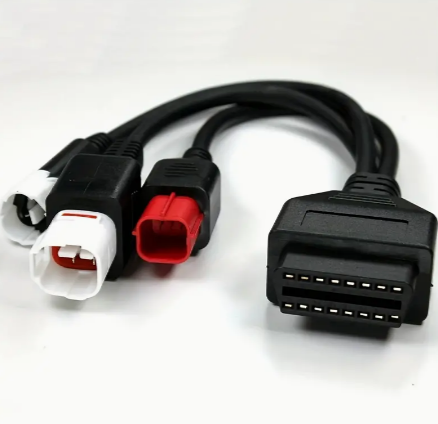 Motorcycle 3, 4 And 5 Pin OBD2 Diagnostics Connector Cable For Yamaha Motorbike OBD Extension Cable Adapter
