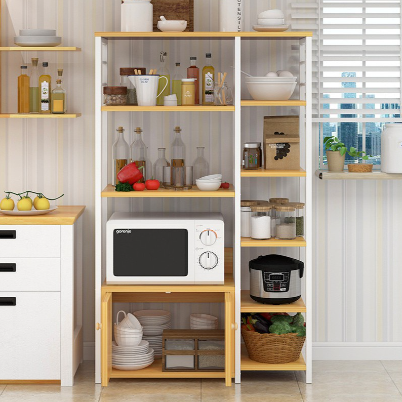 Multi-layer Shelf Standing Storage Shelf Cabinet Space-saving Microwave Oven Rack
