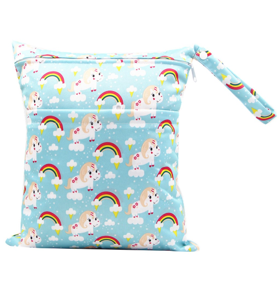 30x36cm Lager Size Diaper Wet Dry Bags Double Zipper Printed Portable Waterproof Bag Storage Bag Swimwear Bag C33