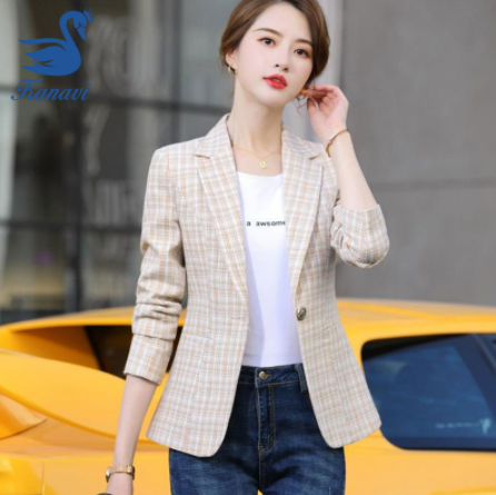 Kanavi Blazer Coat Jackets Suit Women Work Business Female Autumn Office Lady Single Breasted