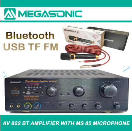 MEGASONIC AV-802 BT AMPLIFIER WITH MS 85 MICROPHONE