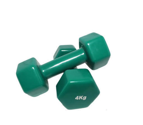 1pc Random Color 4kg Dumbell For Strength Training Weight Loss Fitness Gym Equipment