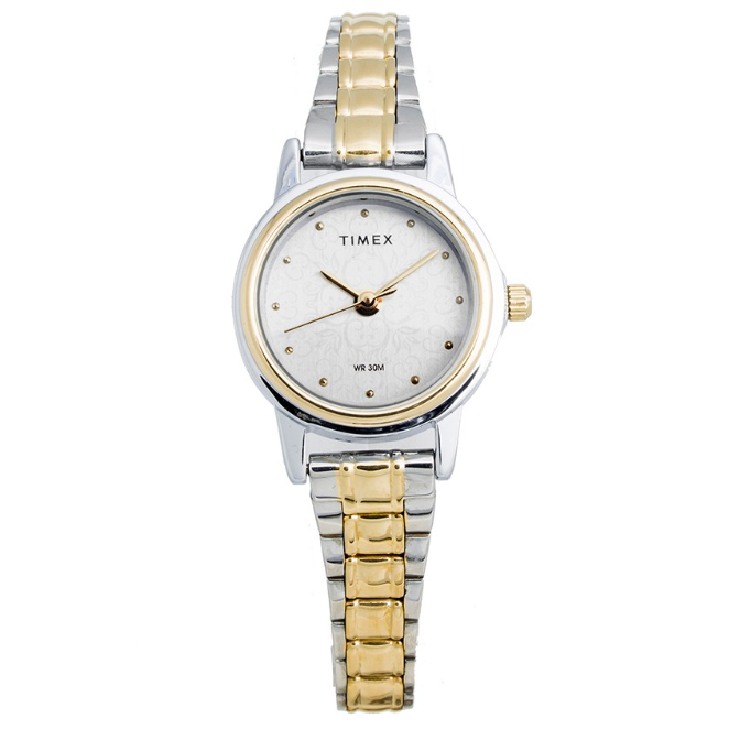Timex Cs Series Two Tone Gold Silver Brass Analog Quartz Watch for Women TW00CS14E CLASSICS