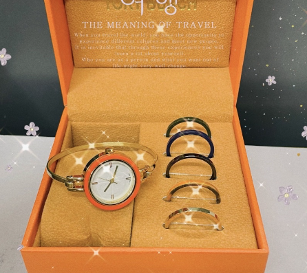 FASHION Watch TB TWB2100 Multicolor Bangle 3 Hand Gold Ladies Fashion Watch
