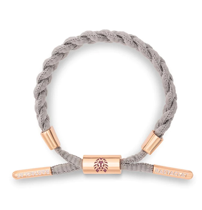 Women's Braided Bracelet: I Love U Light Grey (S/M)
