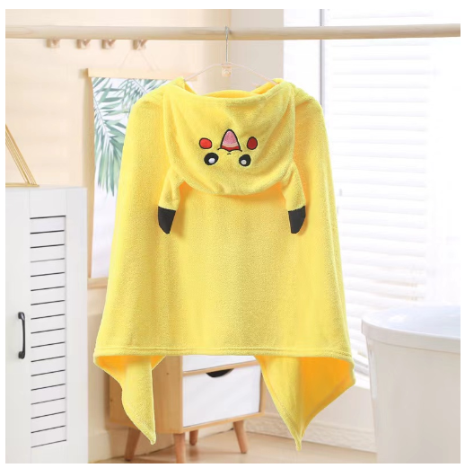 Ready Stock Hooded Baby Blanket Swaddle Bath Robe Towel Flannel Kids Newborn SB5