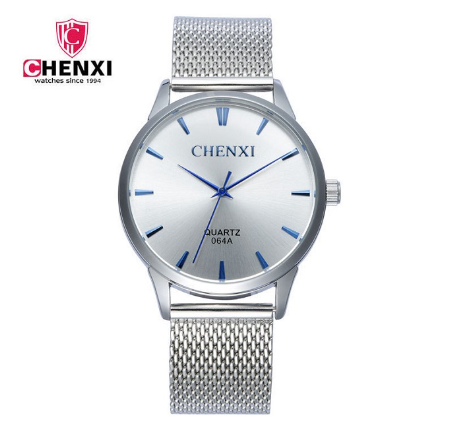 CHENXI Famous Brand Original Brand Stainless Steel Quartz Watch Men's Business Analog Watch Silver Strap 2 Color Dial Watch M3