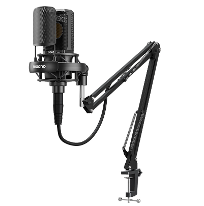 Maono AU-PM500 XLR Condenser Microphone with 34mm Large Diaphragm,Professional Cardioid Studio Mic 34mm Large Diaphragm