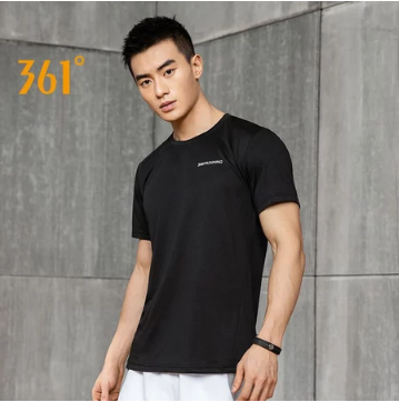 361 Degrees Men's Sports T-Shirt Breathable Quick Dry Light Thin Pullover Casual Round Neck Short-Sleeved Top Male 651822103