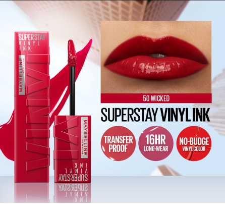 Maybelline Superstay Vinyl Ink Liquid Lipstick (Nude Shock, Long Lasting, Waterproof) Wicked