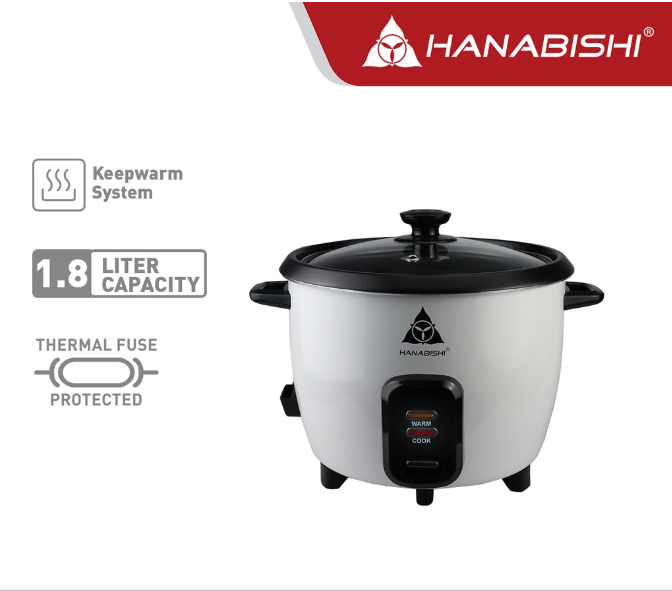 Hanabishi Rice Cooker HRC18HBWT