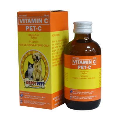 Happy Pets PET-C Vitamins C for Dog And Cat 60/120ML