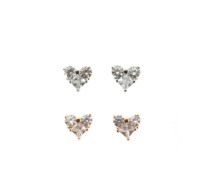 Earrings Heart Stud (E3)