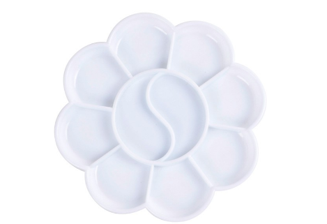 SeamiArt 1pc 85mm Dia. Plastic Palette For Acrylic Oil Gouache Painting Art Tools Stationery