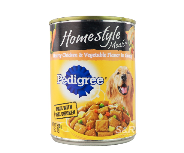 Pedigree Homestyle Meals Hearty Chicken and Vegetable Flavor in Gravy Adult Wet Dog Food 375g