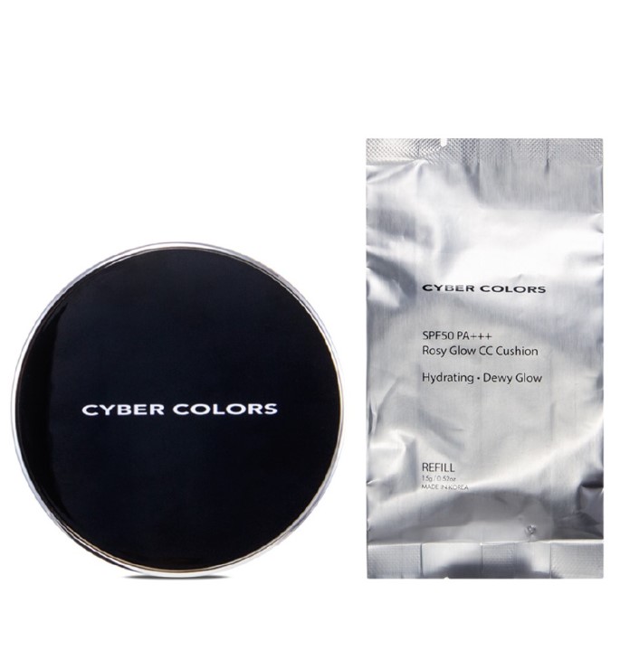 Cyber Colors SPF50 PA+++ Rosy Glow CC Cushion With Refill 15ml