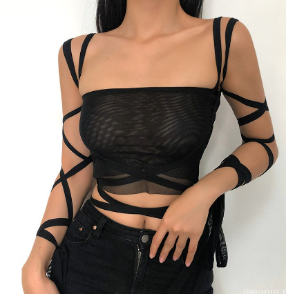 Women New Hot Sexy Summer Mesh Strap Tank Top