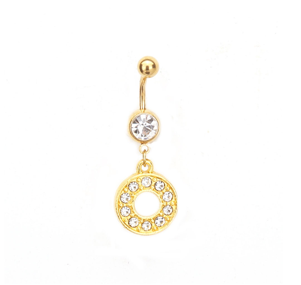 Body Piercing Drop Dangle Belly Button Rings Navel 26 Letter Ring Jewelry Sexy O