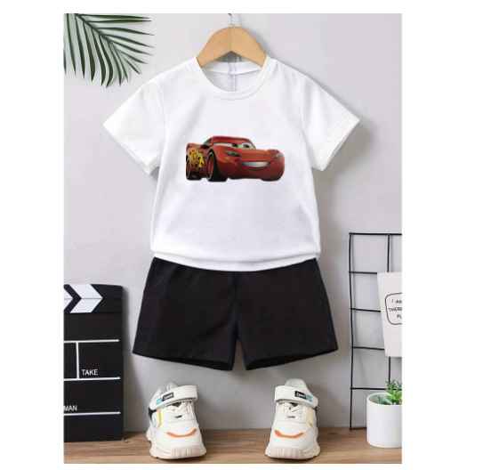 Boys Shirt Suits Baby Polo Terno Clothes 0-5 years Child Print Shirt and Shorts Terno for KidSorts Two Sets of Kids S26