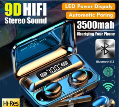 F9-5 TWS Bluetooth Earphone w/Mic Wireless Stereo Noise Cancelling Sport Waterproof earbuds