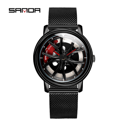 SANDA Original watches for men Analog Quartz Watch sports watch Stainless steel strap 1025 8