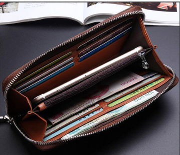 New Men Long Wallet Zip Luxury Wallets Man Wallets Clutch Business Man Purse Hand Bag