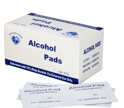 100pcs Alcohol Cotton Pads, Disinfection Cotton Pads, Boxed Alcohol Cotton Pads
