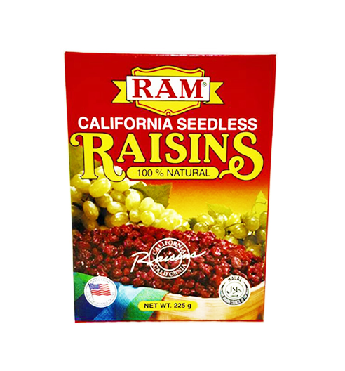 Ram California Seedless Raisins 225g