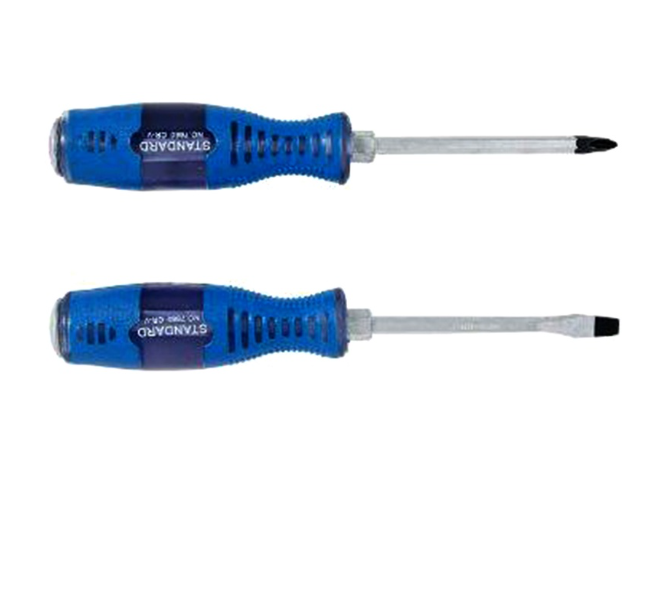 Standard Chrome ScrewDriver Insulated High Quality Hardware Tools (SD0386-SD0387) Star Screwdriver