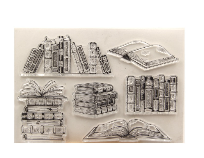 Vintage book DIY Silicone Clear Stamp Cling Seal Scrapbook Embossing Album Decor