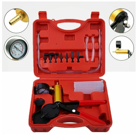 Car Brake Bleeder Pump Vacuum Kit Hand Held Pressure Tester Brake Fluids Replacement Tool