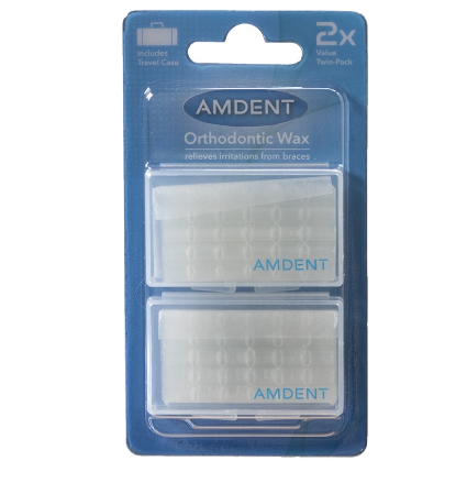 Amdent Orthodontic Wax for Braces Twin Pack