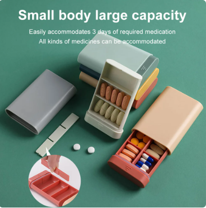 Nymph Portable Travel Pill Box Medicine Tablet Vitamin Dust-Proof Sealed Small Pill Box Home Medicine Organizer Dispensing Case