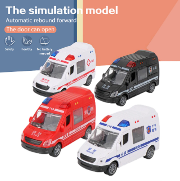 Ambulance Toy Car for Kids City Rescue Open Door Car Model Early Educational Toy Car Model