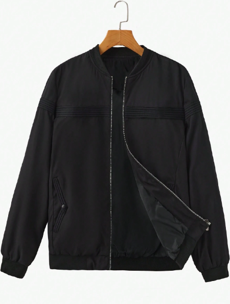 Manfinity Men's Solid Fleece Lined Zip-Up Jacket With Pockets, Autumn/Winter