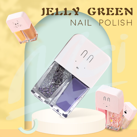 Nail Polish Gel Set Nail Color Polish Matte 2In1 Color Glitter Silk Girly Nail Art Polish