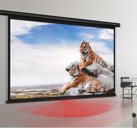 Deli 4K Portable Projection Screen Home HD Automatic Rising-Lowering Screen Projector TV With Remote