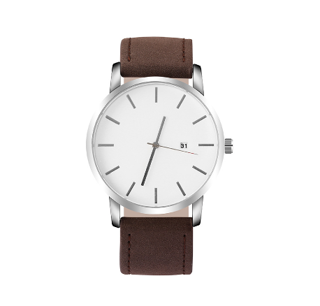European and American fashion calendar men's watch frosted belt quartz watch simple large dial watch men's watch M3