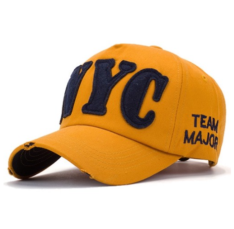 NYC Letter Embroidery Baseball Cap Trend Men And Women Adjustable Outdoor Sports Sunscreen Cap Casual Less Shock Cap