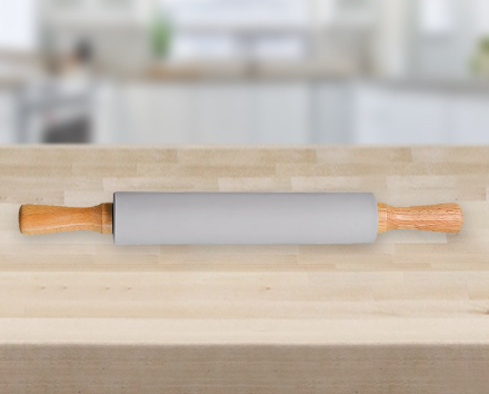 SLIQUE Wood + Silicone Rolling Pin | Baking Accessories