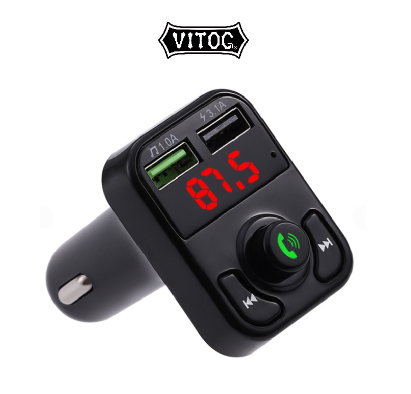 Vitog X3 Dual USB Car Charger FM Transmitter Aux Modulator Bluetooth Handsfree Car Kit Car Audio MP3 Player