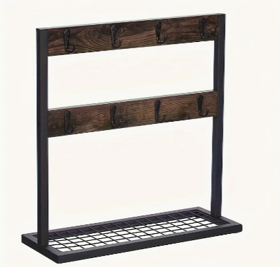1pc Mug Cup Storage Rack With Hooks, 2-layer Cup Drying Organizer Holder, Durable Stand Bar For Mug Cups, Useful Home Kitchen Accessories, Household Space Saving Storage Organizer For Kitchen, Bedroom